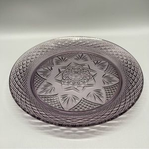 Antique Amethyst Dinner plate  by CRISTAL D'ARQUES-DURAND EVC